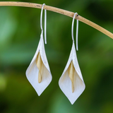 Boucles d'oreilles vintage en forme de lotus