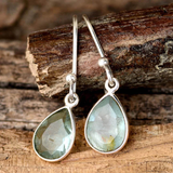 Boucles d'oreilles vintage en argent avec pendentifs en cristal