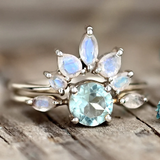 Bague vintage en cristal de pierre de lune