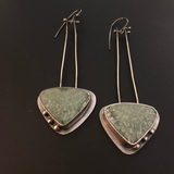 Boucles d'oreilles vintage en or rose vert