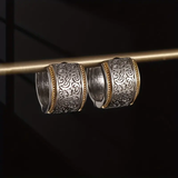 Boucles d'oreilles vintage en argent creux Ivy