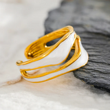 Bague vintage en or blanc