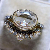 Bague vintage fantaisie en verre