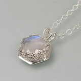 Collier vintage en cristal blanc