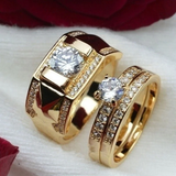 Couple vintage bagues en or brillant