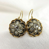 Boucles d'oreilles mandala rondes vintage à fleurs