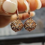 Boucles d'oreilles mandala vintage creuses et arrondies