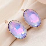 Boucles d'oreilles élégantes en opale violette