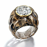 Bague vintage avec sceau en zircone