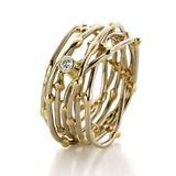 Bague vintage fine en or superposé