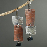 Boucles d'oreilles vintage en bronze et argent