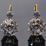 Boucles d'oreilles rondes vintage en verre foncé