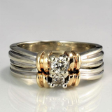 Bague vintage en argent nouée avec zircone