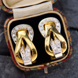 Boucles d'oreilles vintage élégantes dorées