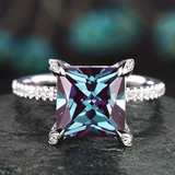 Bague vintage bleu cubique