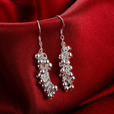 Boucles d'oreilles pendantes vintage en argent
