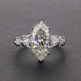 Bague vintage brillante en forme de goutte