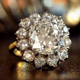 Bague arrondie Vintage Crystaline