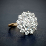 Bague vintage fleur cristalline