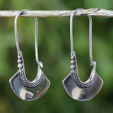 Boucles d'oreilles vintage en argent avec blason