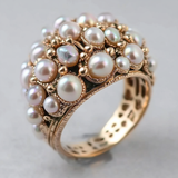 Bague vintage nacrée