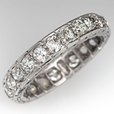 Bague vintage classique en argent avec zircone