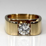 Bague ouverte vintage en or incrustée de zircone