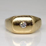 Bague vintage en verre pointé et or
