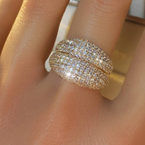 Bague double vintage brillante