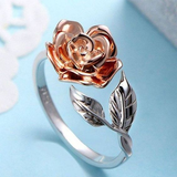Bague vintage en argent rose orange