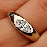 Bague vintage avec œil en zircone