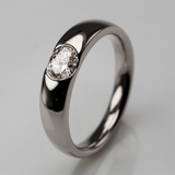 Bague œil vintage en argent et zircone