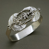 Bague vintage double lune en argent