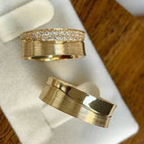 Ensemble vintage de bagues brillantes en or
