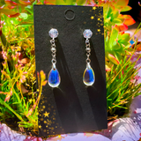 Boucles d'oreilles vintage en cristal brillant