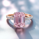 Bague avec cristal rose rêveur