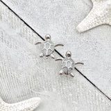 Boucles d'oreilles Tortue de Mer en Opale et Argent