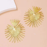 Boucles d'oreilles en or à la texture soleil accrocheuse