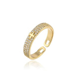 Bague ajustable Gold Sparkling Faith