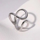 Bague ajustable Artistic Silver Infinite Twist
