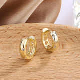 Boucles d'oreilles créoles élégantes en or et cristal brillant