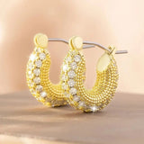 Boucles d'oreilles en cristal doré