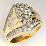 Bague vintage en or avec pierres précieuses