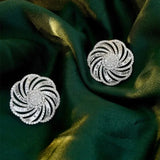Boucles d'oreilles argentées scintillantes