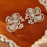 Boucles d'oreilles vintage en argent étincelantes