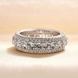 Bague vintage en argent avec bande éternité