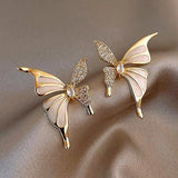 Boucles d'oreilles papillon ailées vintage