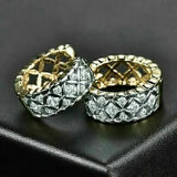 Boucles d'oreilles vintage en or matelassées