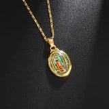 Collier spirituel en or Vierge Marie