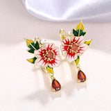 Boucles d'oreilles vintage en or Garden Bloom
